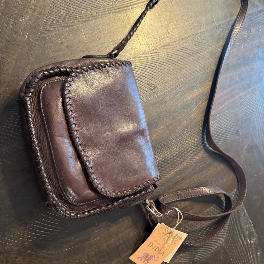 Brown Leather Crossbody Bag